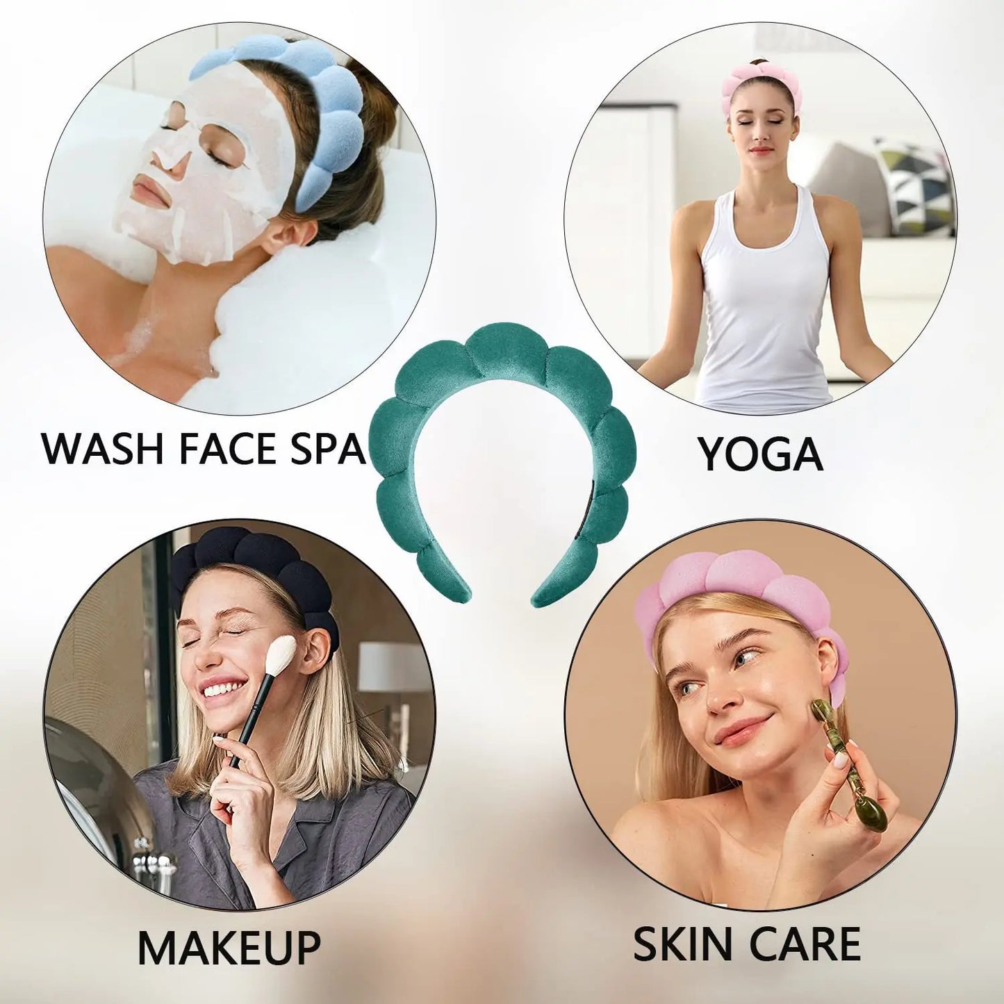 Lot de 6 articlees de Spa pour Femmes : Serre-Têtes Élégants et Accessoires de Beauté Pratiques