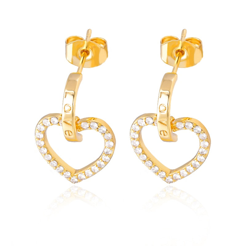 Boucles d'oreilles collection Love en acier inoxydable